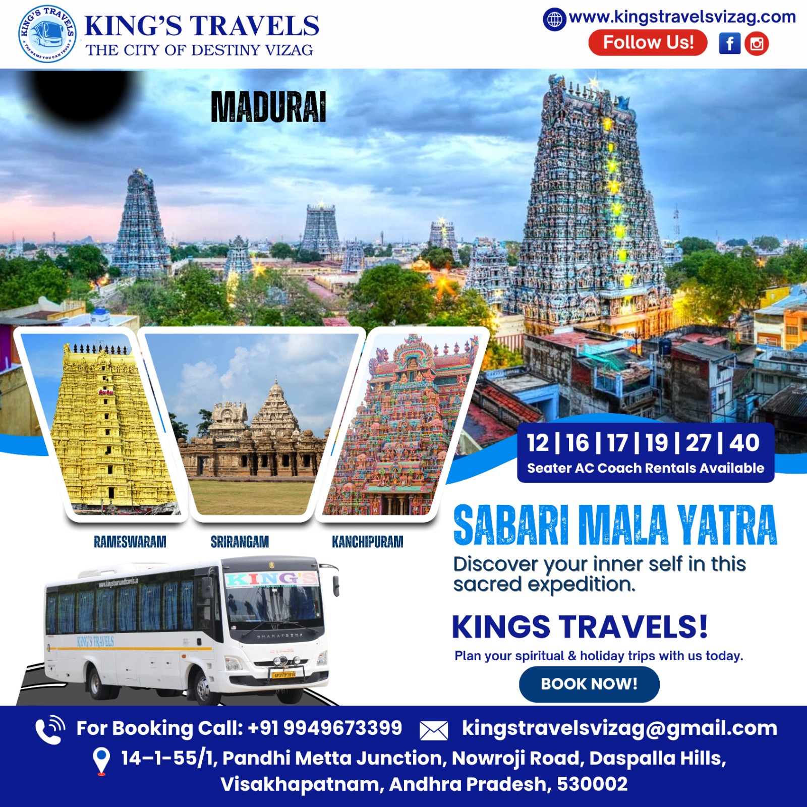 Go On A Divinely Guided Journey With King s Travels Vizag Sabari Mala 